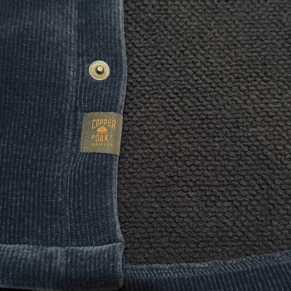 Copper Oak Men's Navy Blue Corduroy Fleece Jacket M, L NWT - Picture 8 of 13